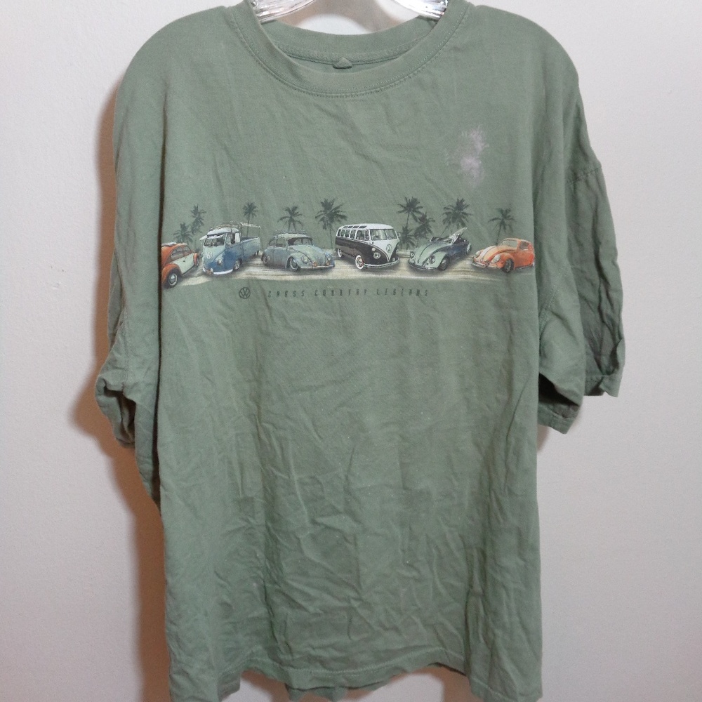 Newport Blue Iconic VWs Pale Green T-shirt Men 2XL